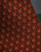 "HERMES" Mosaic dot knit silk neck tie