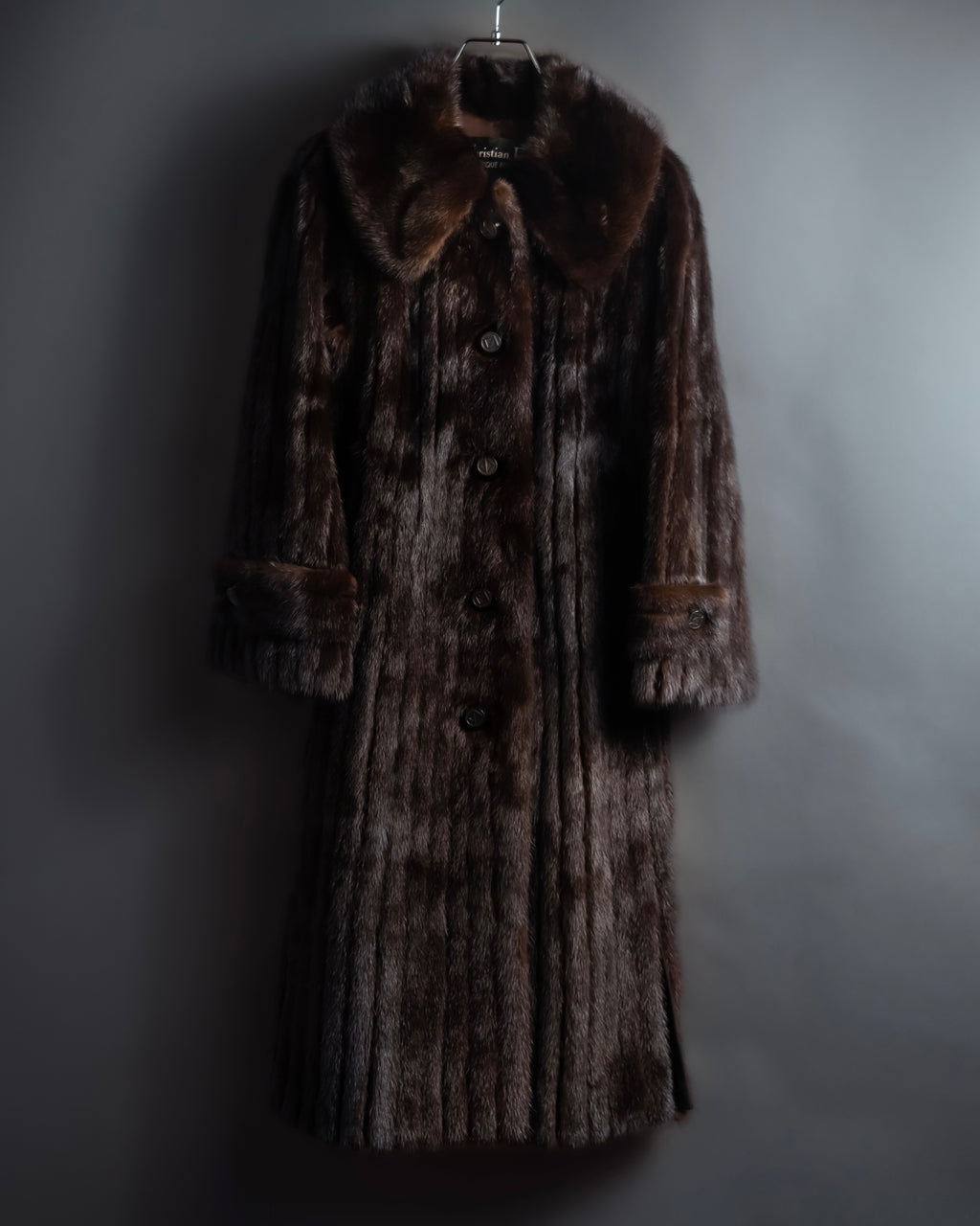 -SPECIAL- "Christian Dior Boutique Paris" 70's-80's Panel work design 100% mink fur coat