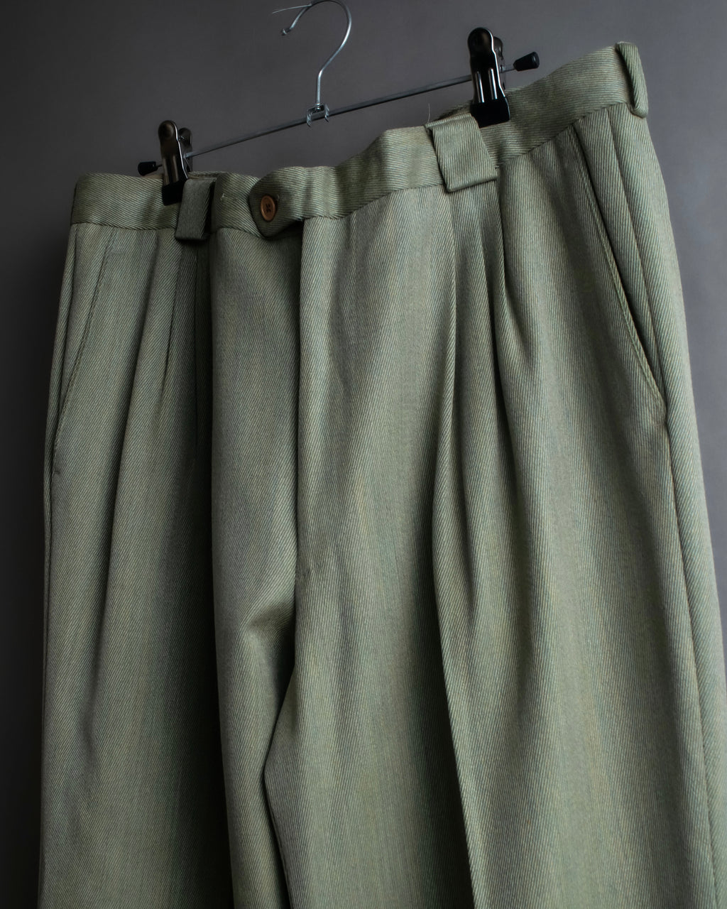 Vintage khaki green wide slacks