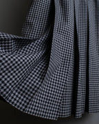 "Christian Dior" Houndstooth pattern wool cropped pleats skirt