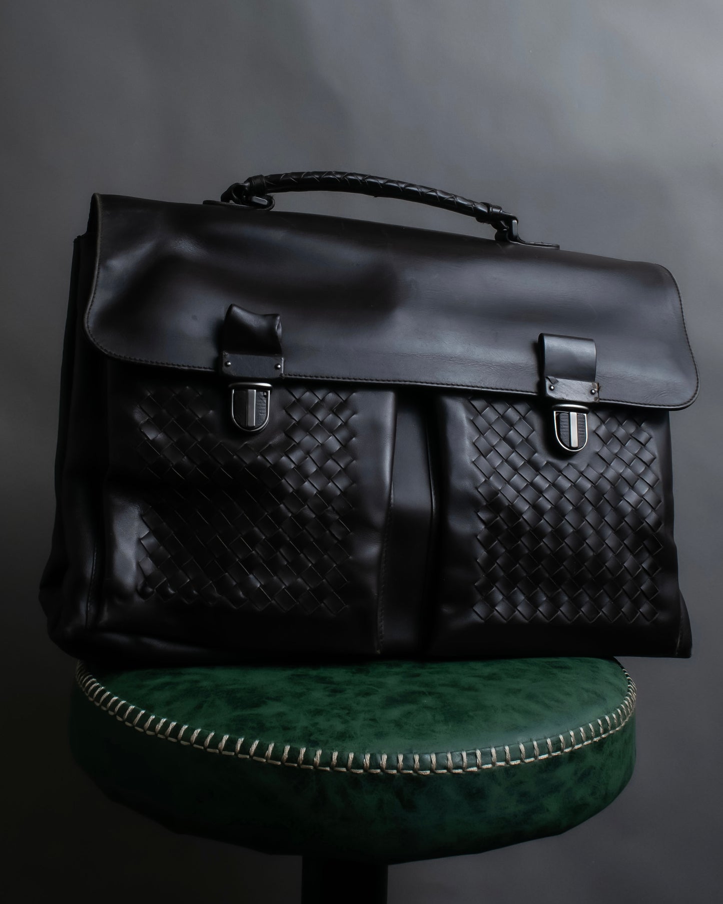 BOTTEGA VENETA" Intrecciato out pocket design briefcase bag