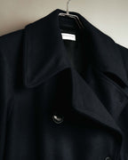 -SPECIAL- "DRIES VAN NOTEN" 10's Sculptural wide lapel double breasted wool coat