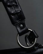 -SPECIAL- "YVES SAINT LAURENT"
00's Tom Ford period stacked ring design horizontal leather bag