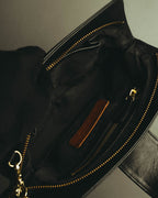 “SAN HIDEAKI MIHARA” 2000’s-2010’s black leather chain shoulder bag