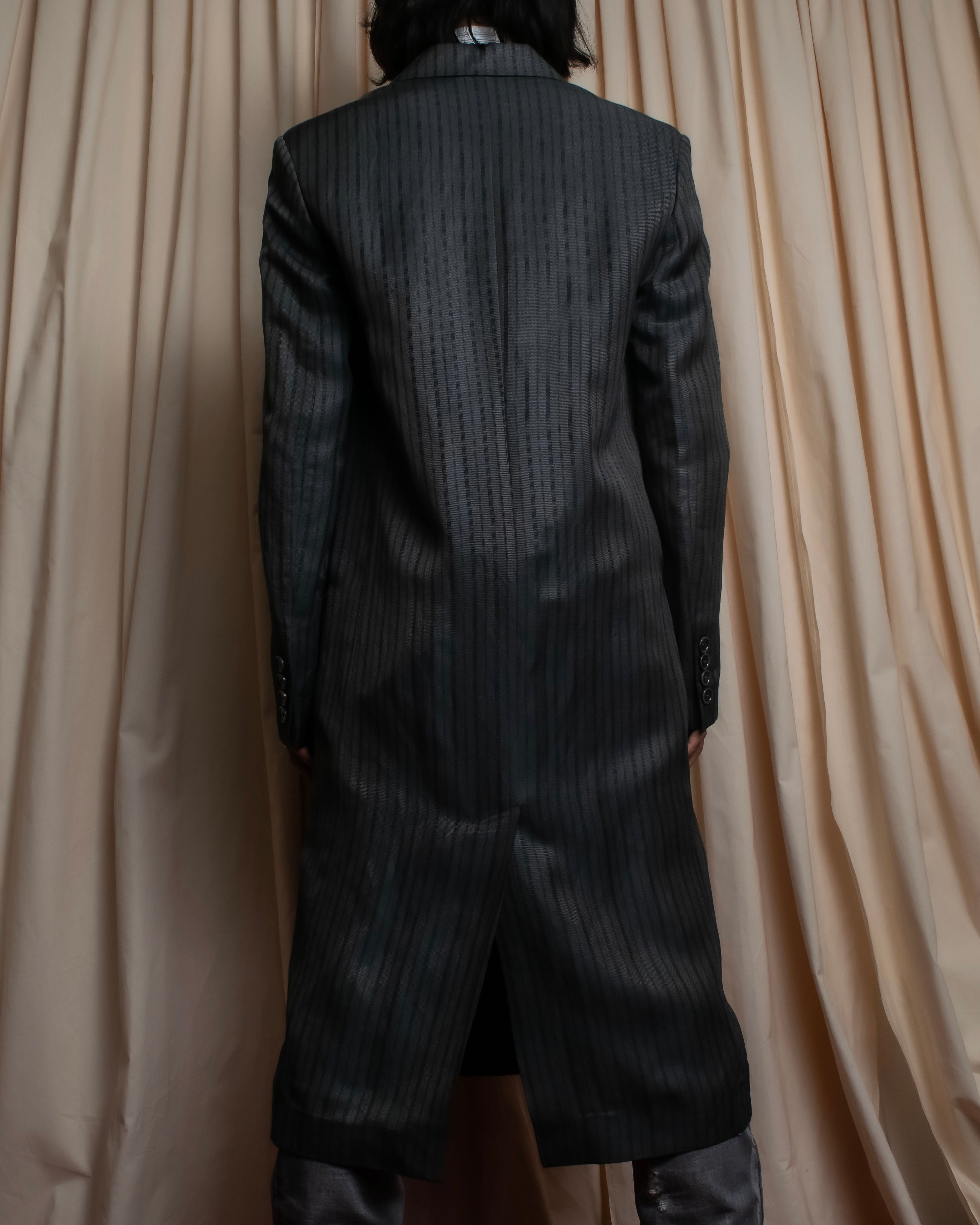 "Acne Studios" Antique design long striped coat