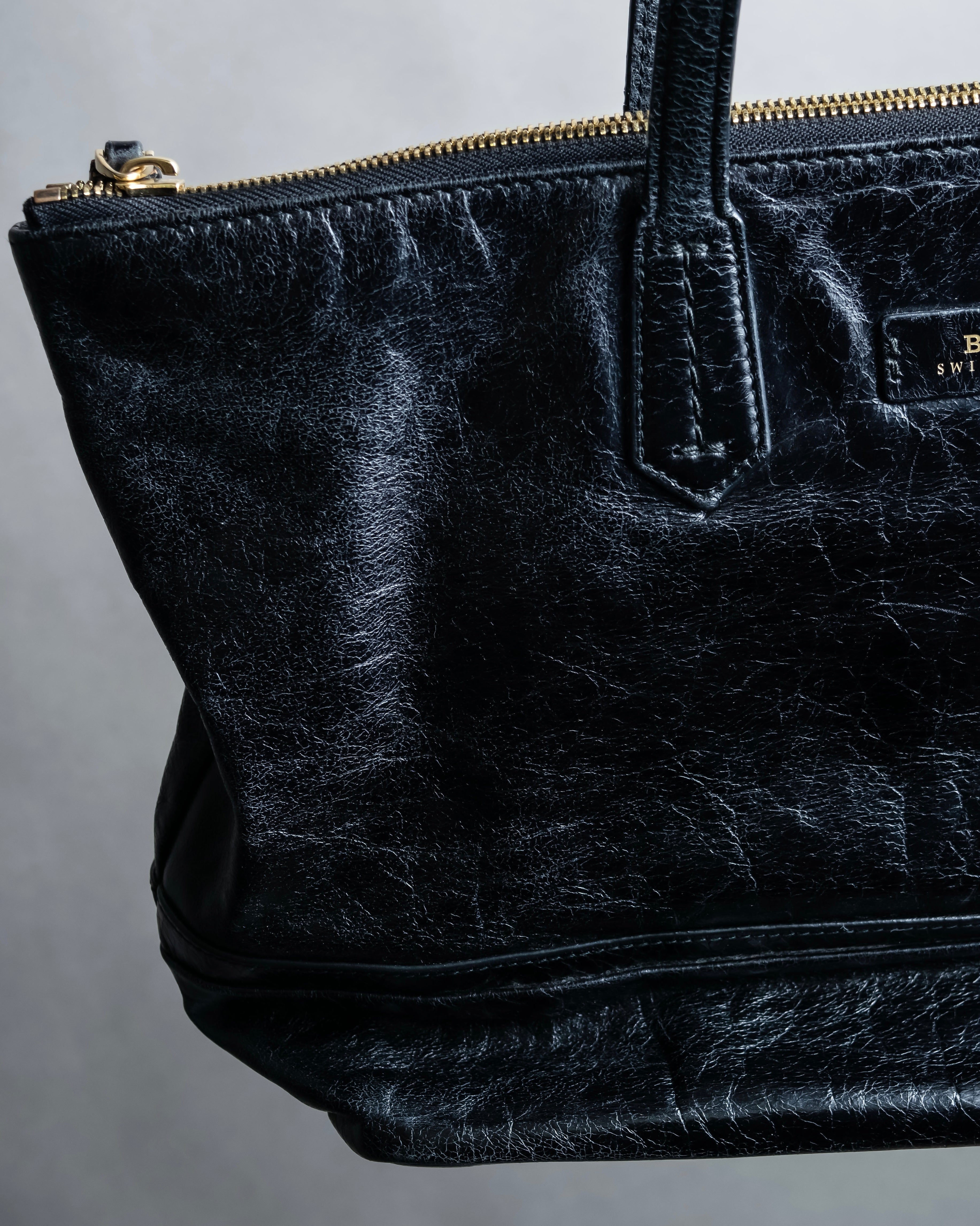 "BALLY" Textured leather horizontal handbag