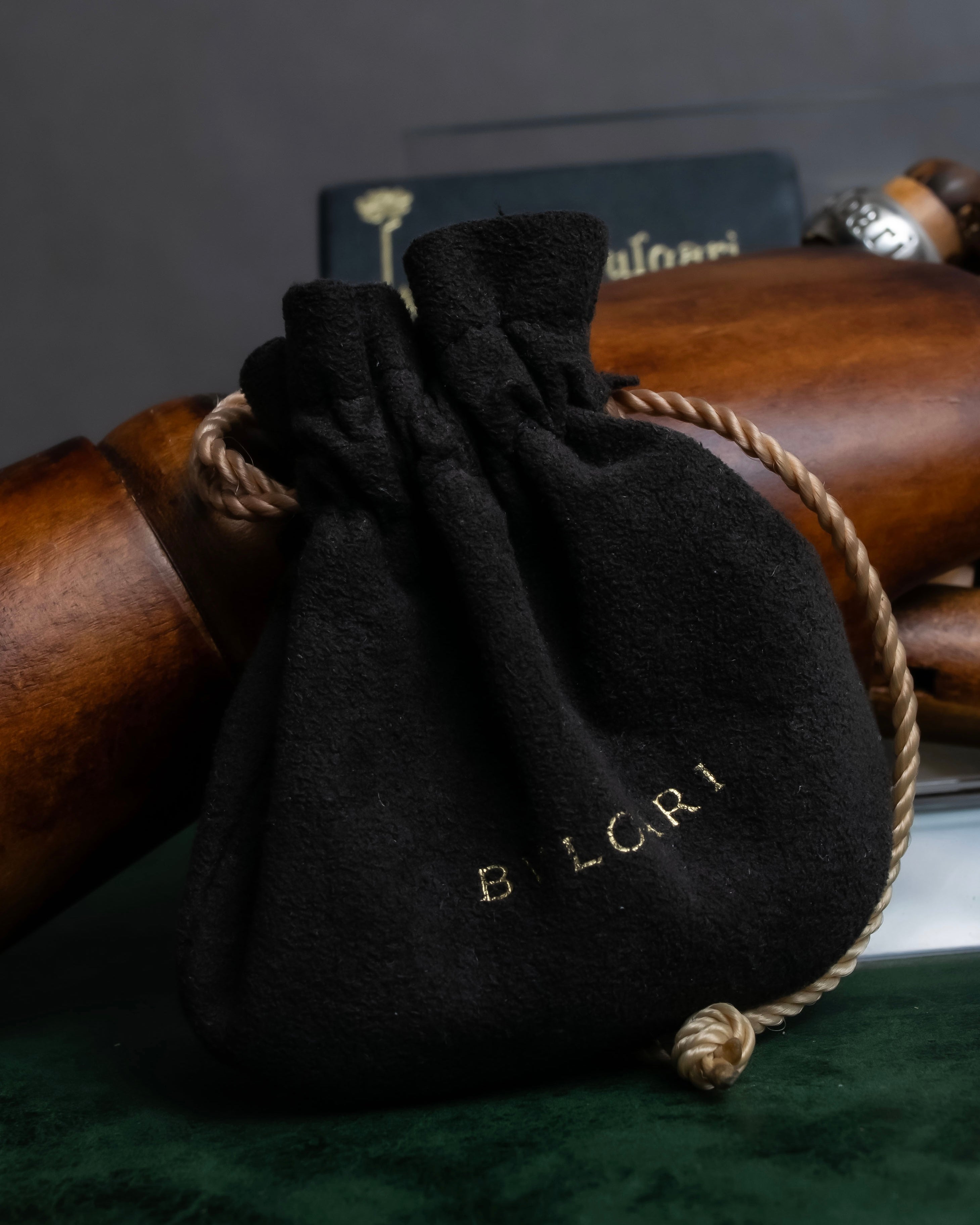 "BVLGARI" Save the Children series logo engraved silver ring