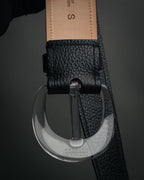 “Maison Margiela” 2016-2022 Clear calendar buckle grained leather belt