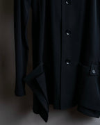 "YOHJI YAMAMOTO +NOIR" 21SS Drape panel design oversized shirt jacket