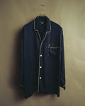 "Yves Saint Laurent" 90's-00's Herringbone silk pajama shirt