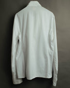 "Hermès" 70's-80's Elegant scarf collar shirt