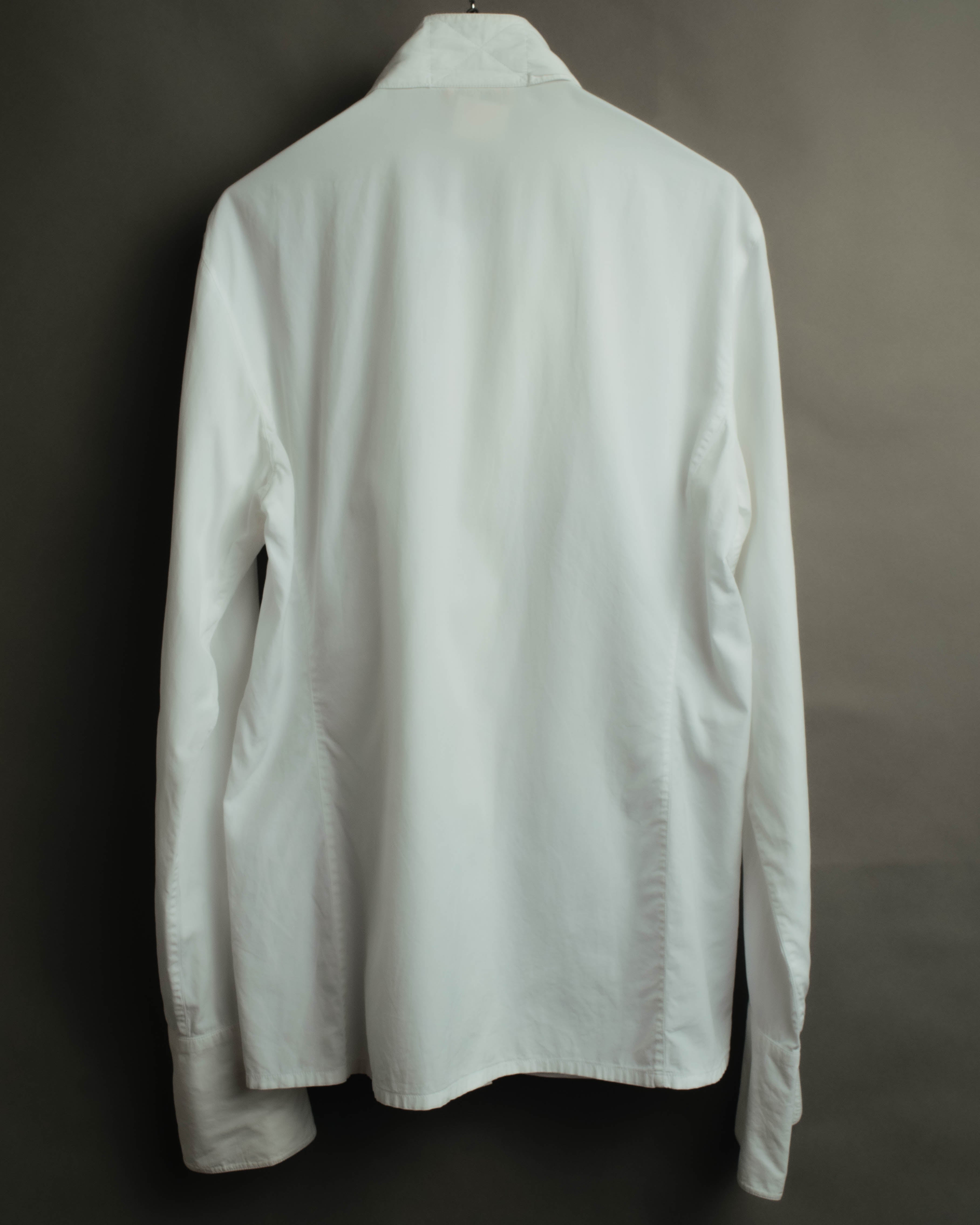 "Hermès" 70's-80's Elegant scarf collar shirt