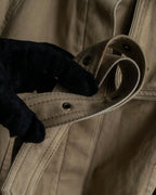 "BURBERRY" Selvedge denim trench detail jacket