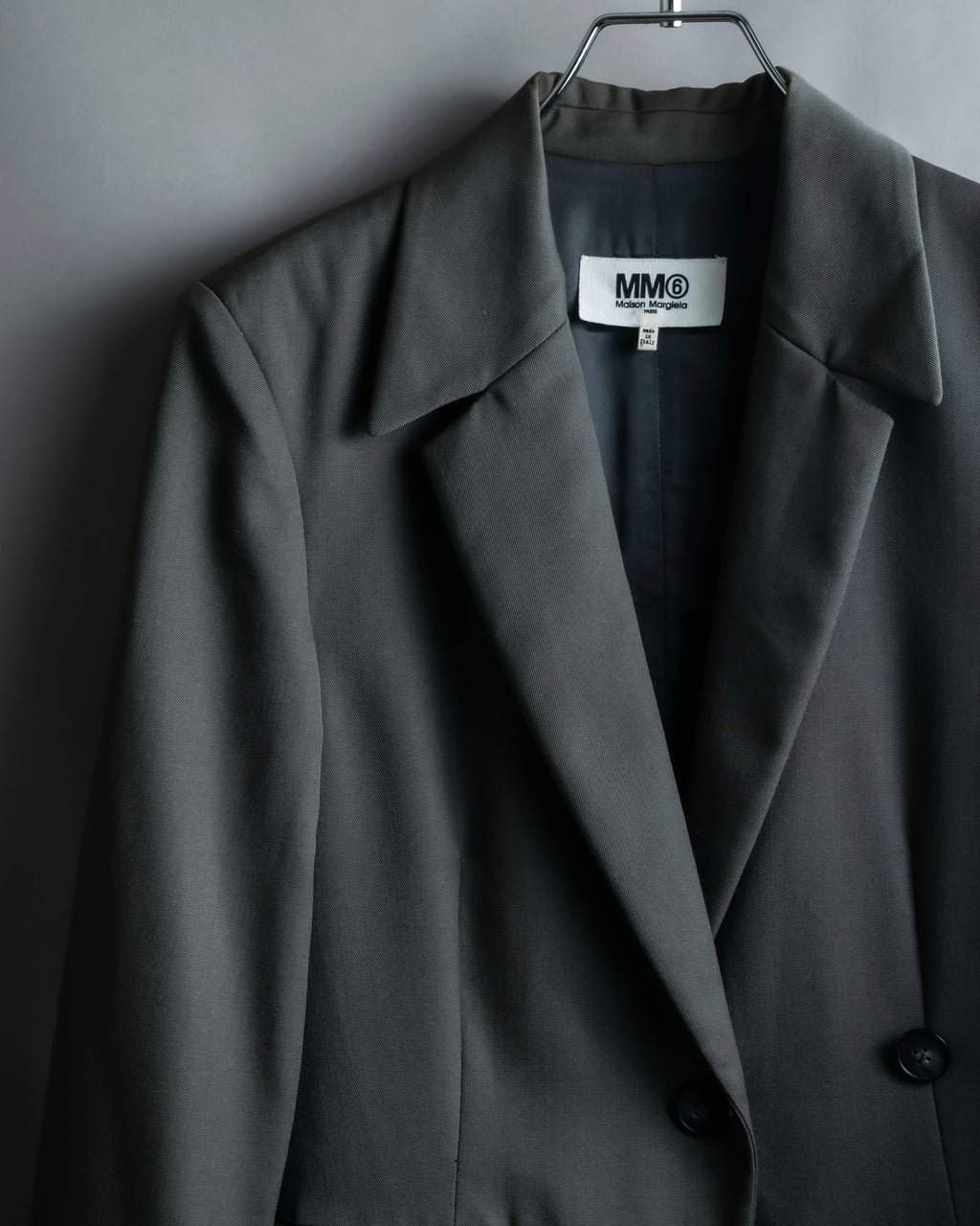 "MM6 MAISON MARGIELA" Wrap front oversized tailored jacket