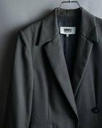 "MM6 MAISON MARGIELA" Wrap front oversized tailored jacket