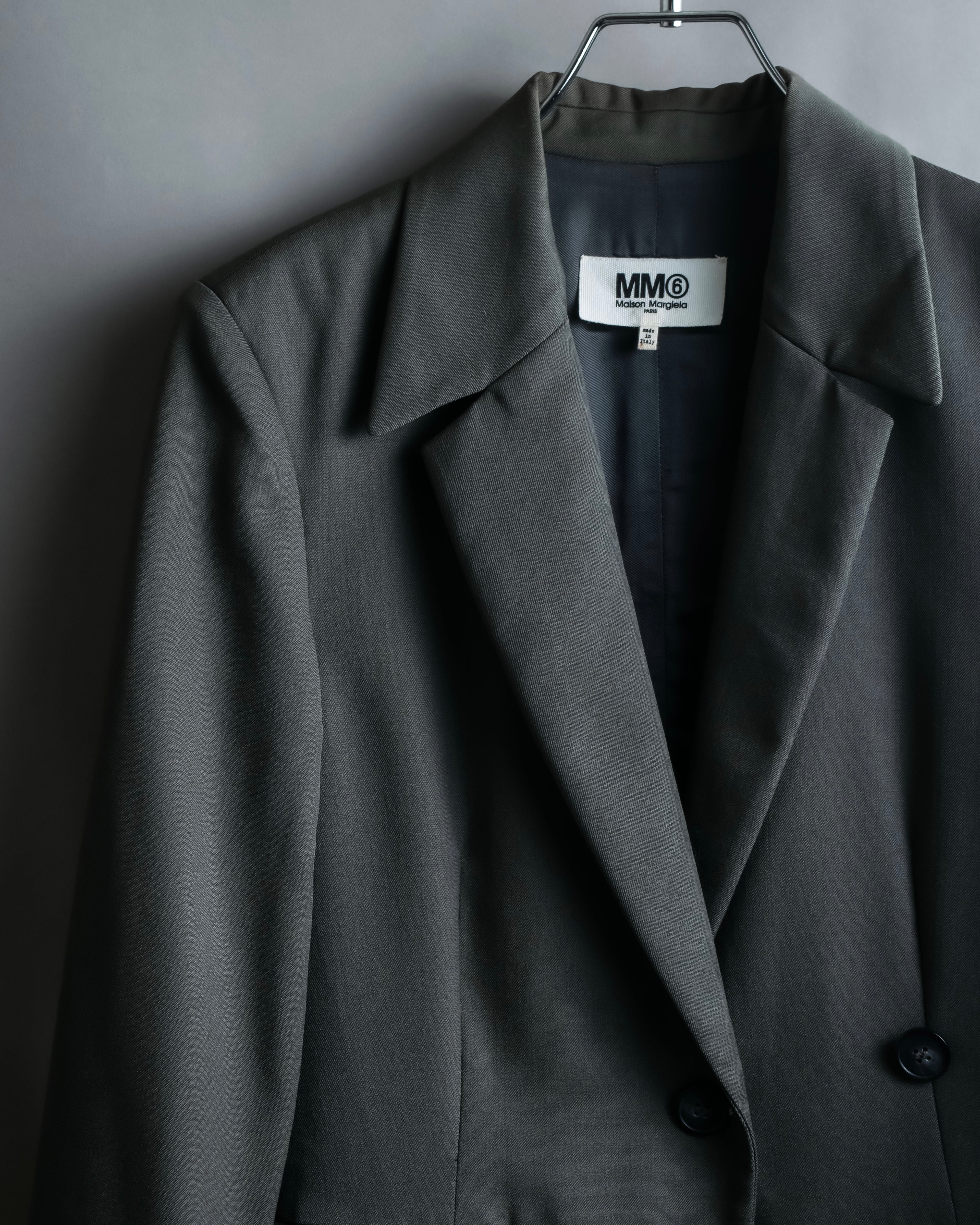 "MM6 MAISON MARGIELA" Wrap front oversized tailored jacket