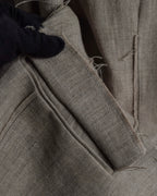 "Dolce & Gabbana" Raw edge frayed linen tailored jacket
