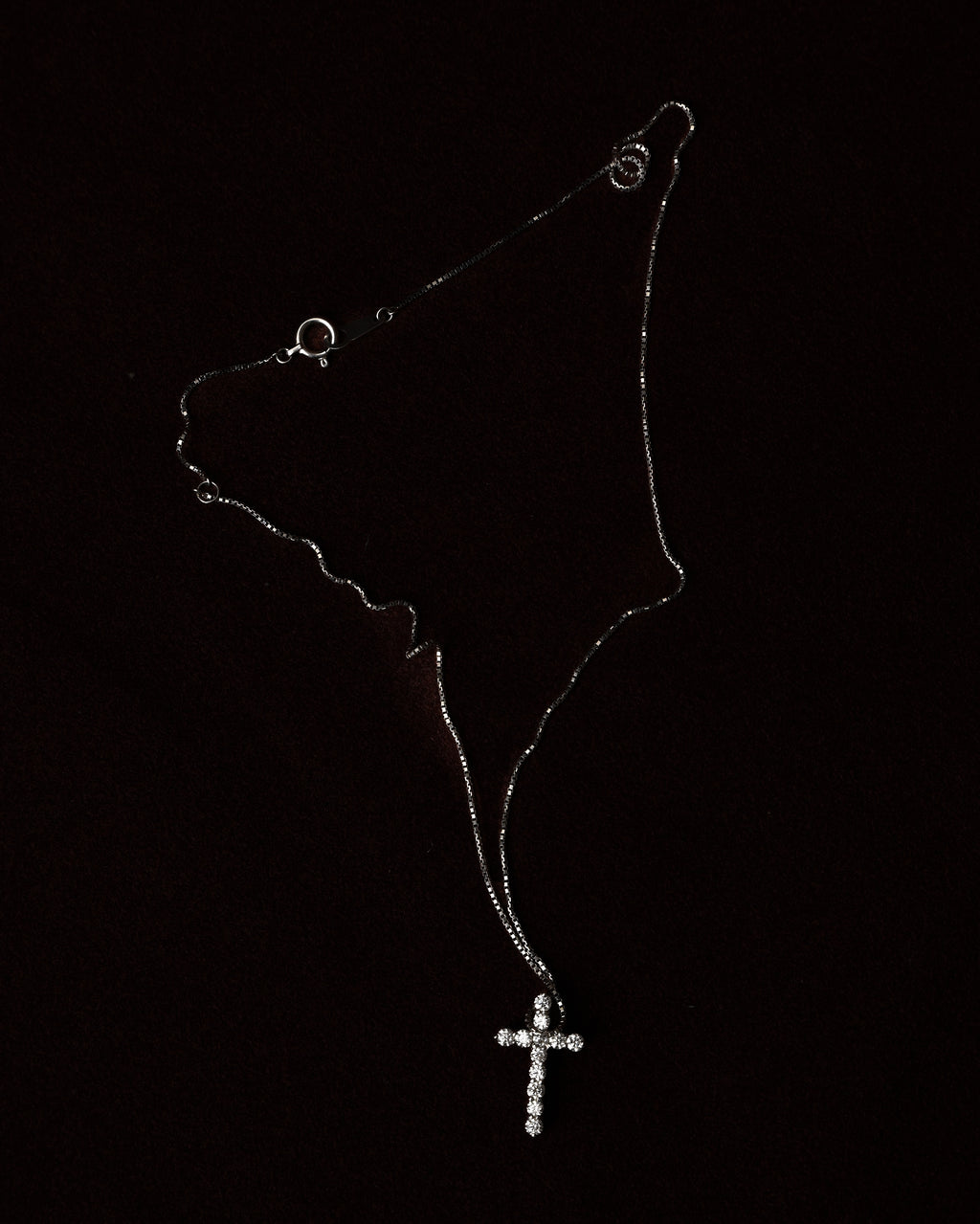 Pre-Loved/ Diamond(0.50ct) Cross Top Platinum Necklace