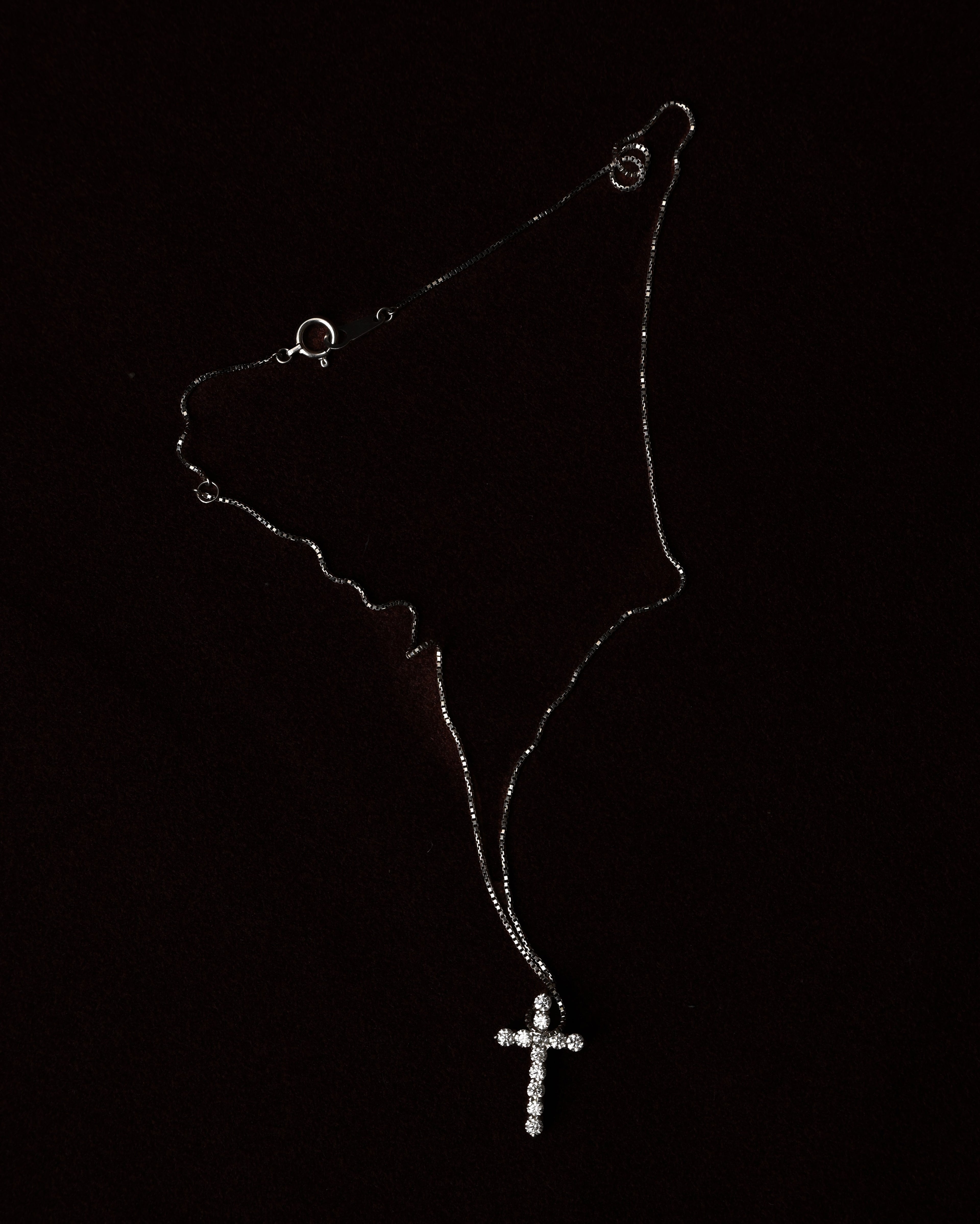 Pre-Loved/ Diamond(0.50ct) Cross Top Platinum Necklace