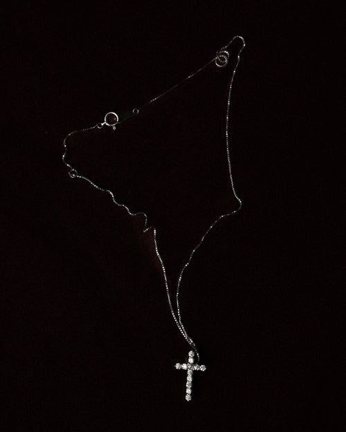 Pre-Loved/ Diamond(0.50ct) Cross Top Platinum Necklace