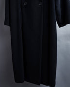 "allegri" Crossover design 2-way collar wool coat