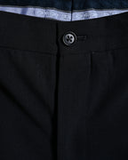 GIORGIO ARMANI/ Virgin Wool Straight Trousers Black