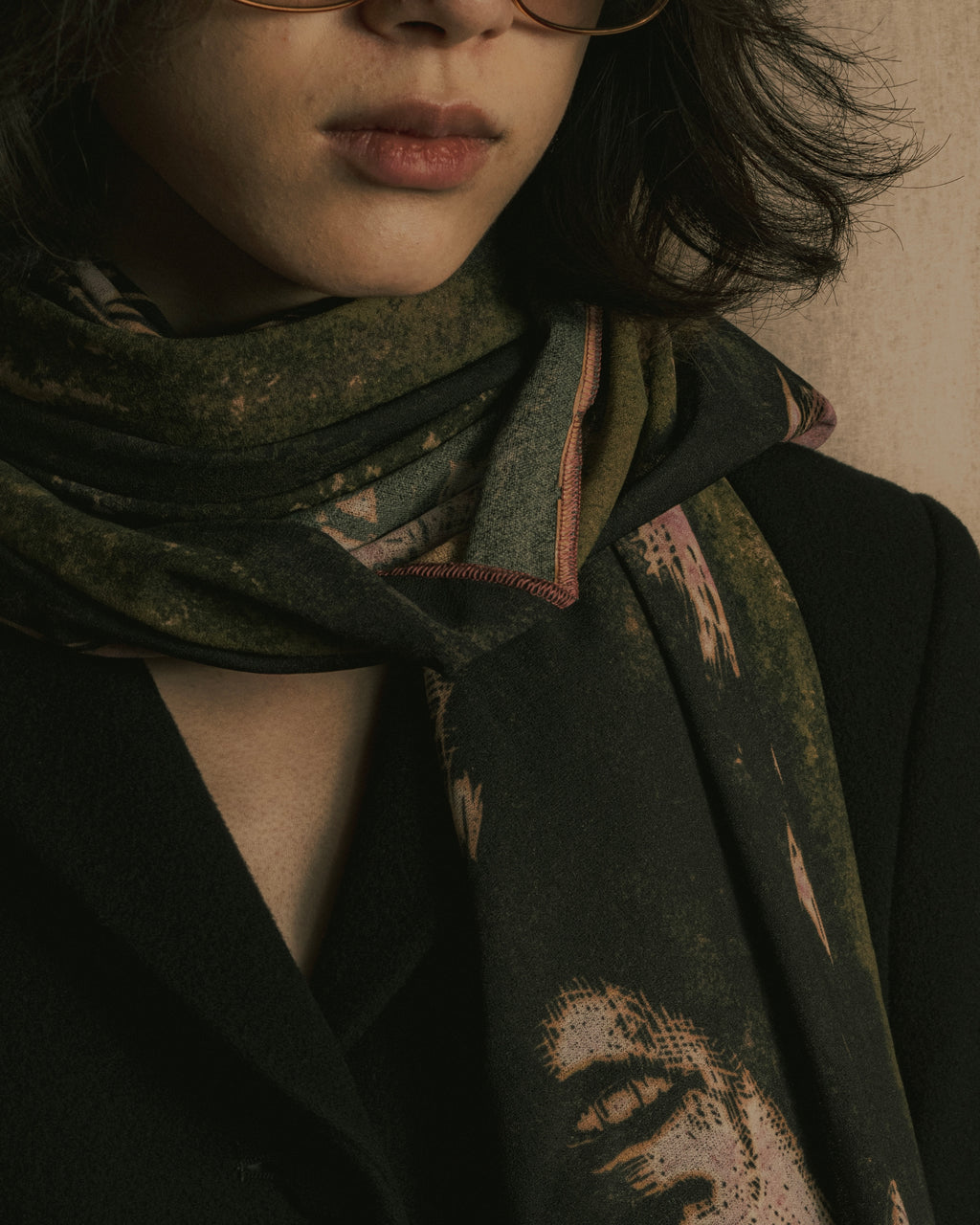 “Jean Paul Gaultier” Printed portrait large scarf