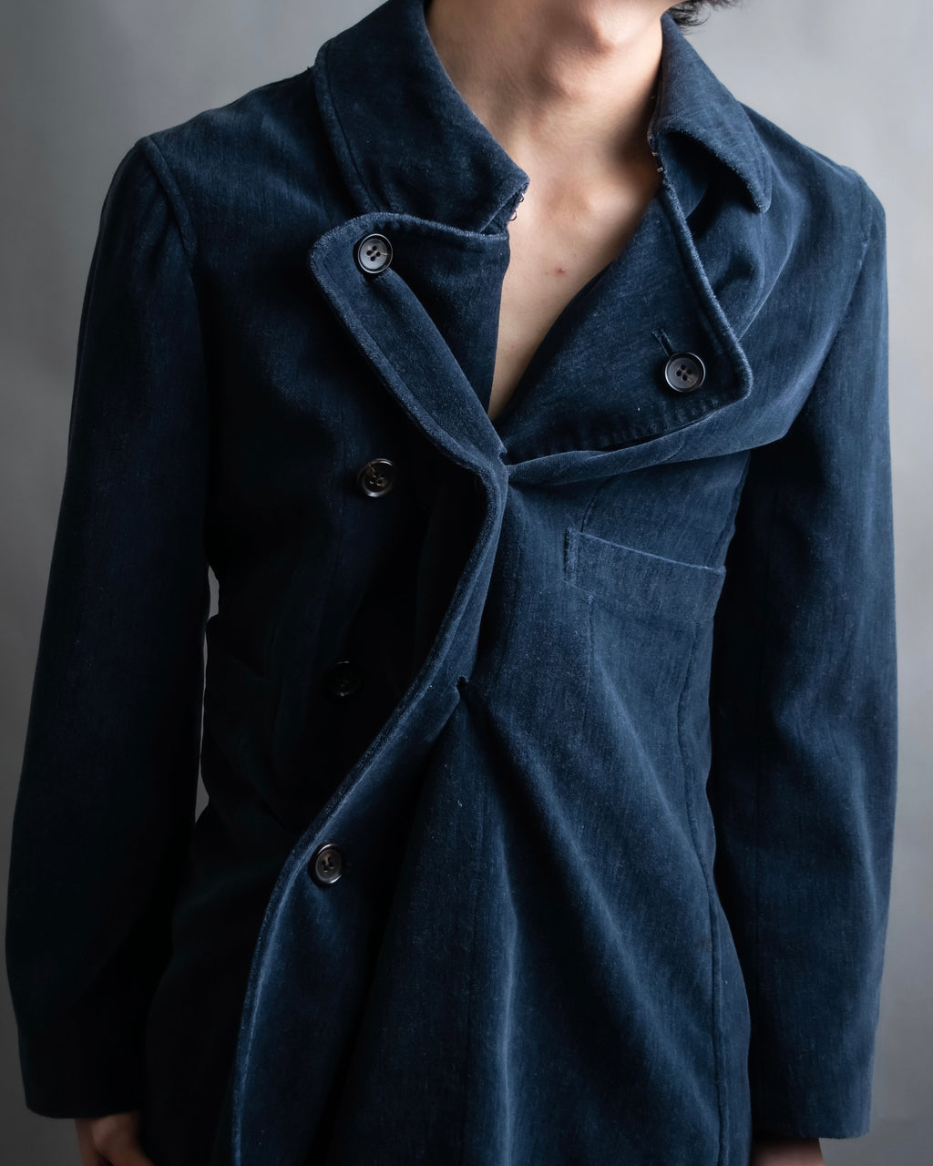 "Comme des garçons robe de chambre" Beautiful velour double half coat
