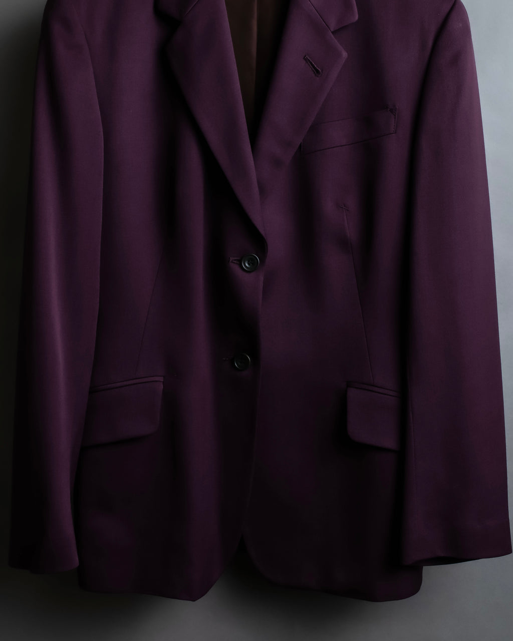 "JEAN PAUL GAULTIER FEMME"
 Beautiful purple color shaped wool tailored jacket
