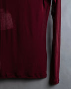 "YOHJI YAMAMOTO FEMME" 13SS Burgundy color sheer pullover