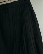 "VERONIQUE BRANQUINHO" 90's-00's Sculptural pleated wool skirt