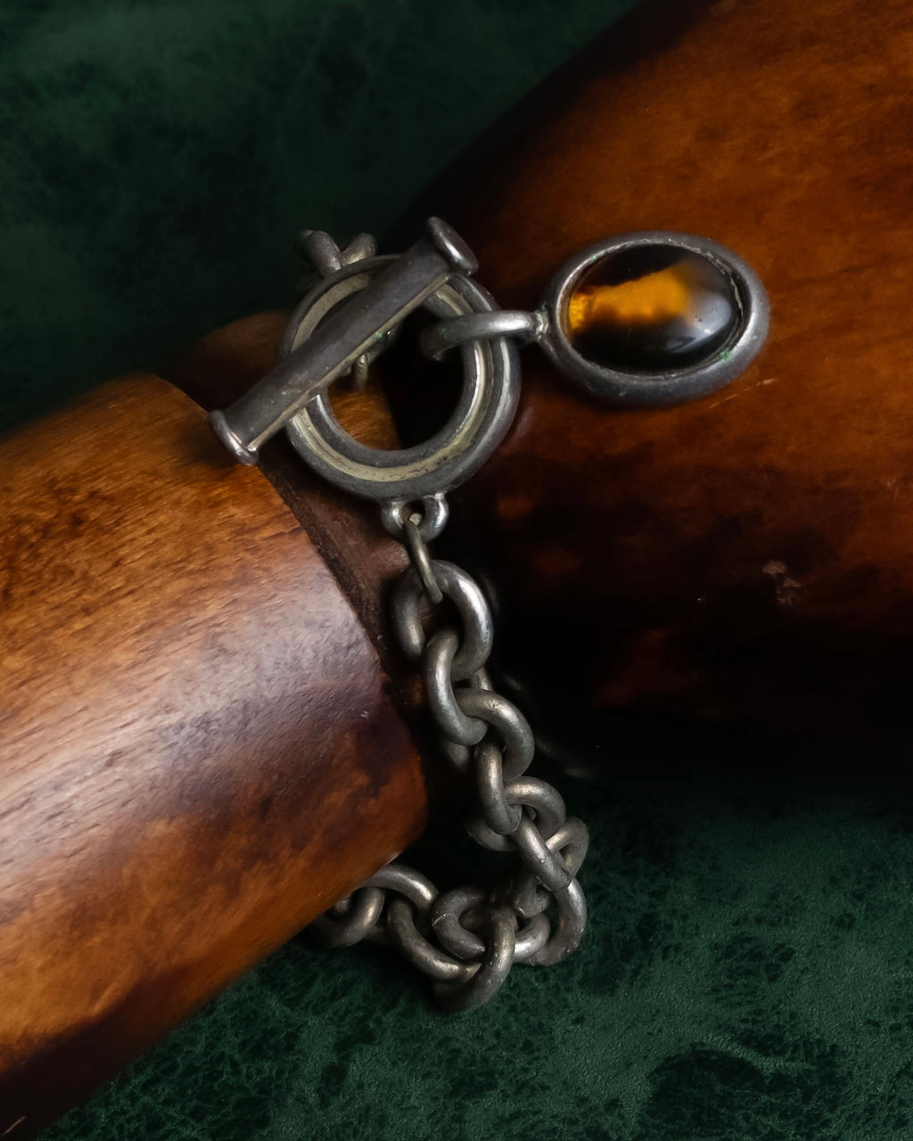 "Ralph Lauren" Circular toggle motif design silver bracelet