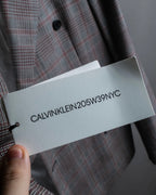 "Calvin Klein" Glen check oversized double breasted jacket