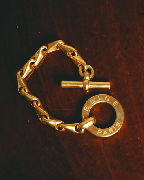 –SPECIAL– "CELINE" 90's Sculptural toggle chain bracelet