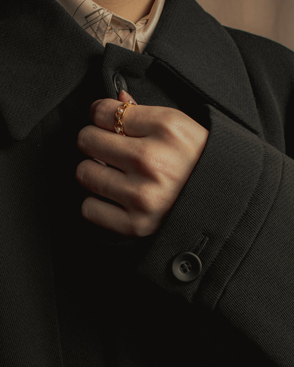 -SPECIAL- "Y's" 15AW Cape design panel oversized stand collar coat