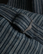 "ISSEY MIYAKE MEN" Random stripe pattern V-neck vest