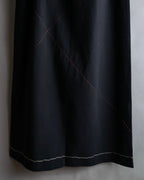 "YOHJI YAMAMOTO" Stitched hemline design flared skirt