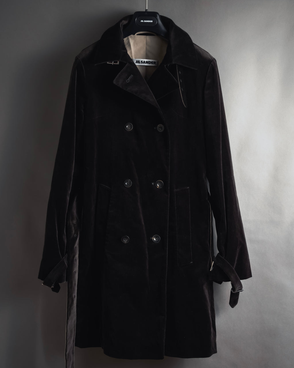 -SPECIAL- "JIL SANDER"
90’s-00’s Architectural cotton velvet belted coat