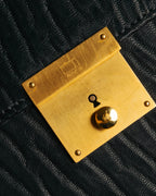 "Valextra" 80's-90's embossed leather document portfolio clutch