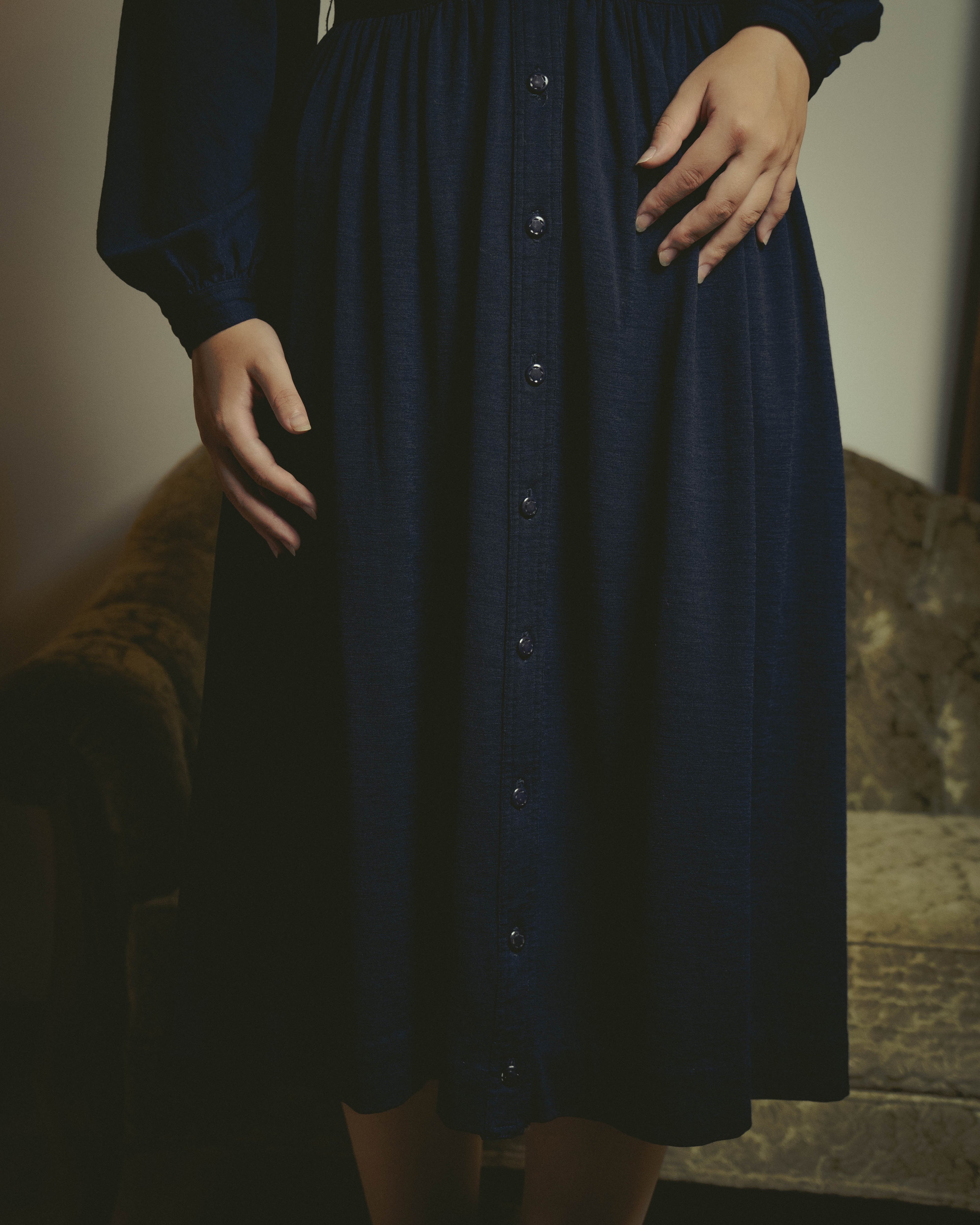-SPECIAL- “COMME des GARÇONS” 90’s Long gathered waist button front dress