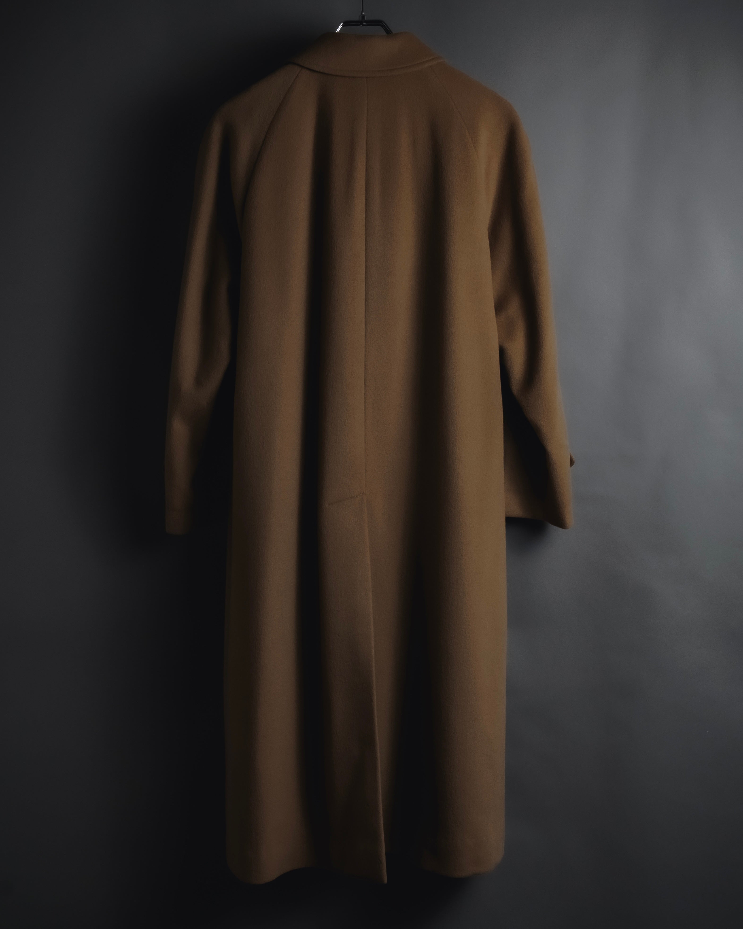 "BURBERRYS" 80’s-90’s Fly-front wool cashmere coat