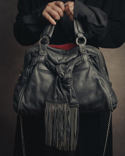 -SPECIAL- “Christian Louboutin” 10’s Knotted fringe chain shoulder bag