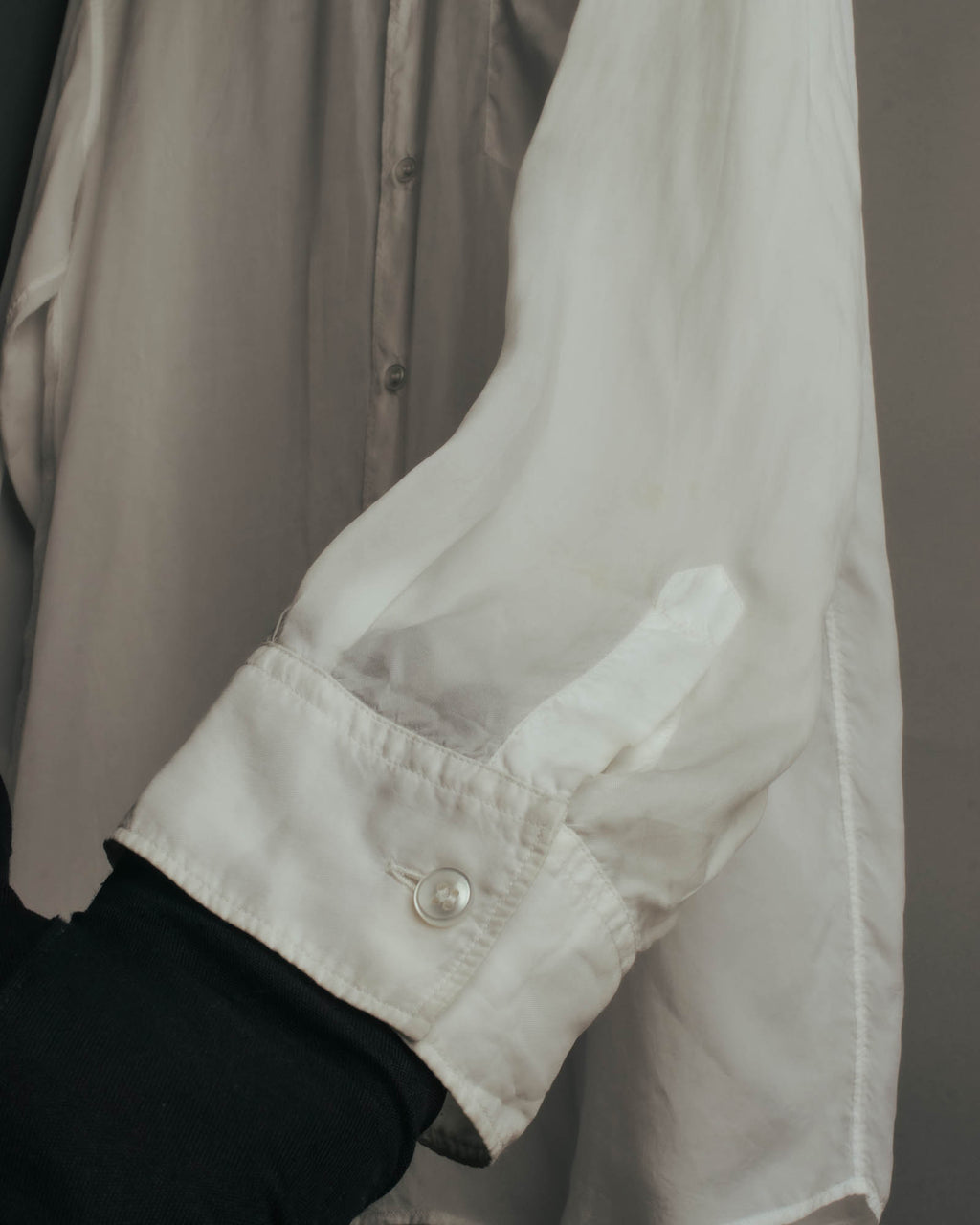 “Maison Margiela” 2018’s-20’s Cupro sheer white shirt