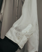 “Maison Margiela” 2018’s-20’s Cupro sheer white shirt