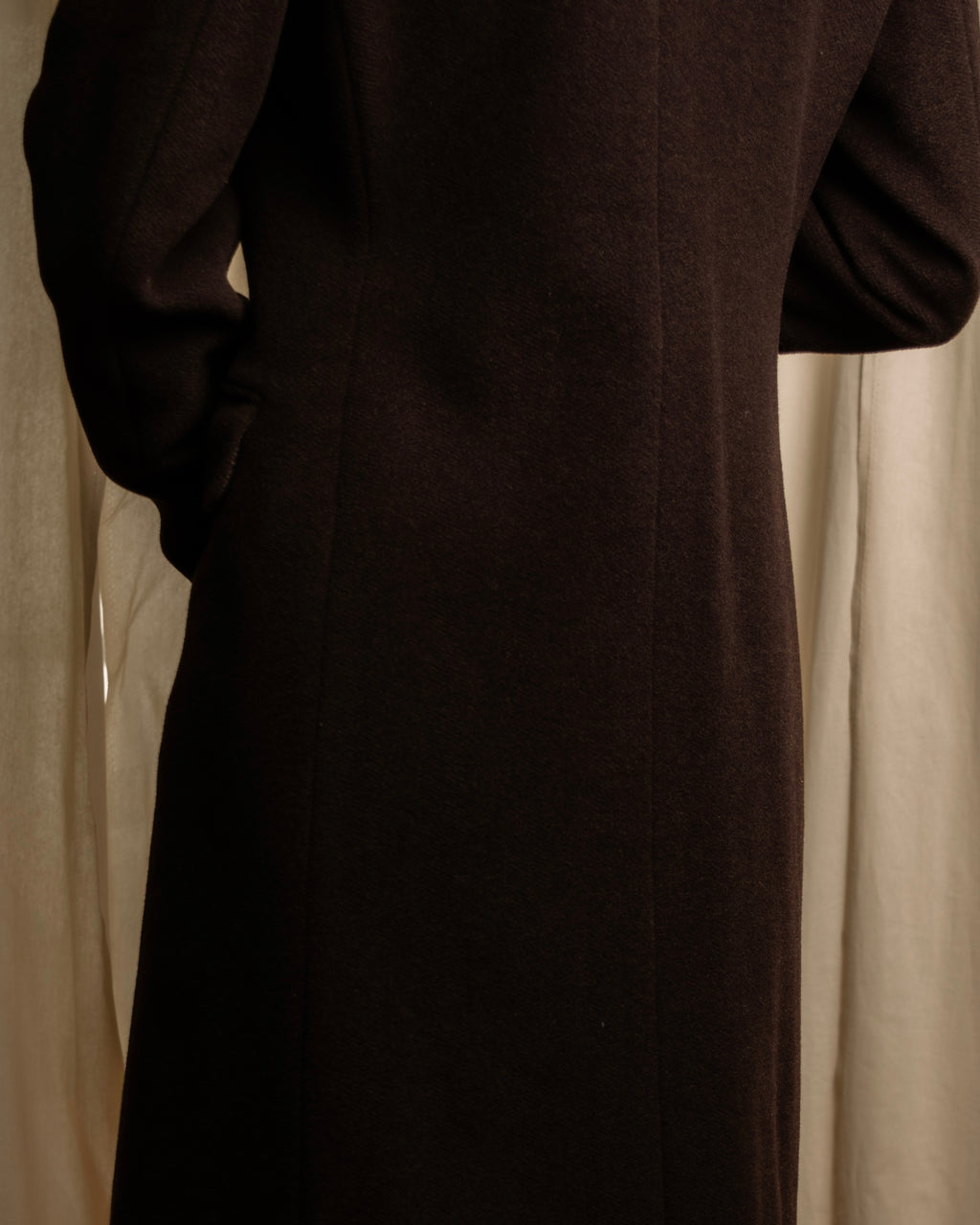 "miss Chloe" Fur collar switching design wool coat