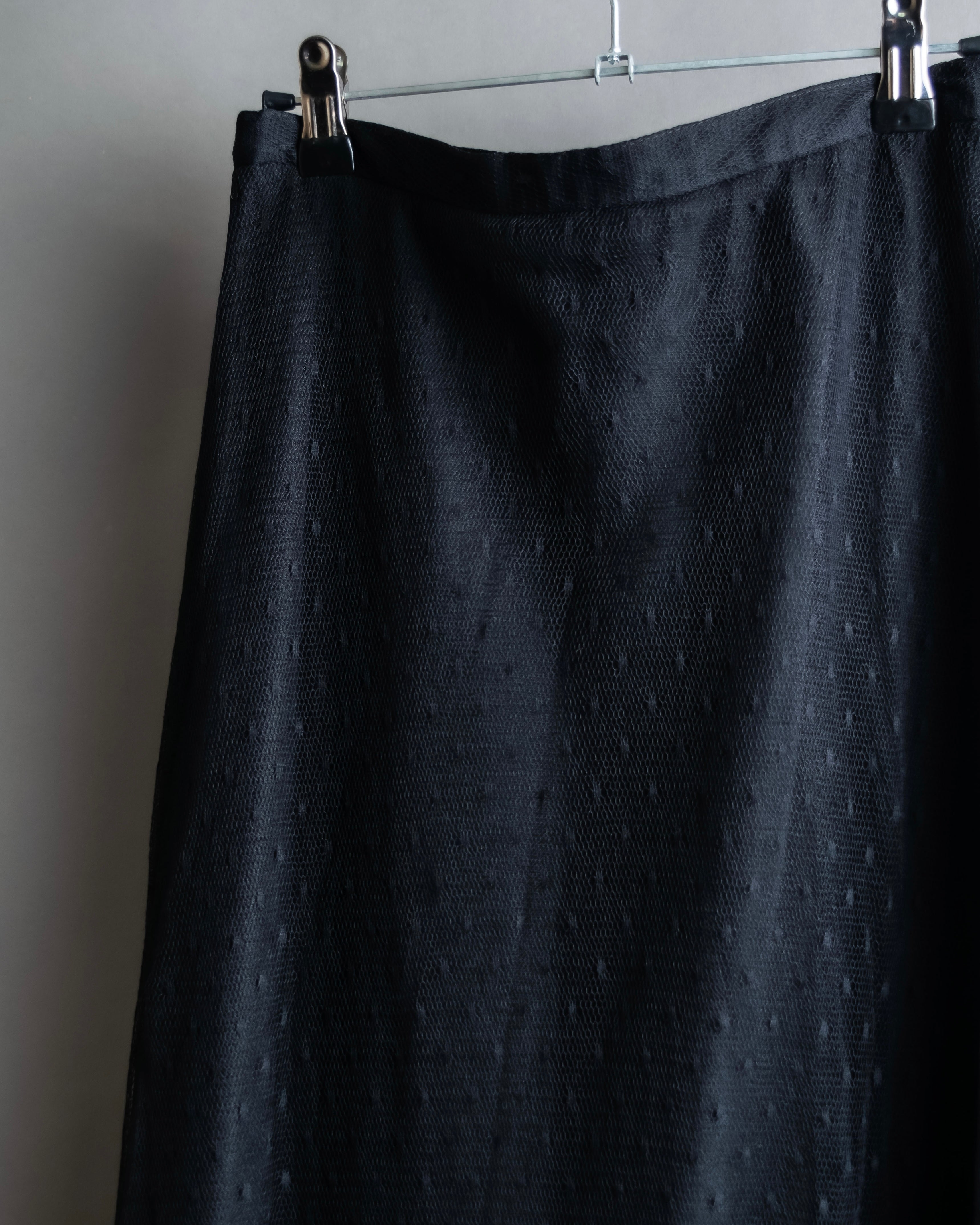 "RED VALENTINO" Polka dot pattern tulle flared skirt