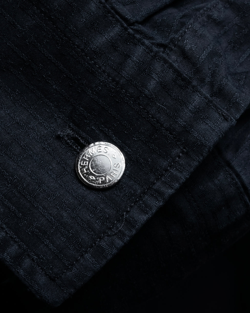 "HERMES" 90’s H-jacquard selier button shirt