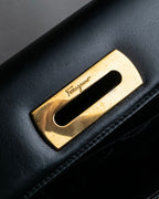 "Salvatore Ferragamo" Gancini motif leather hand bag