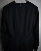 “CELINE” 2010–2013 Tuxedo satin lapel minimal dress