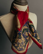 “CELINE” 80’s-90’s Baroque carriage motif mini scarf